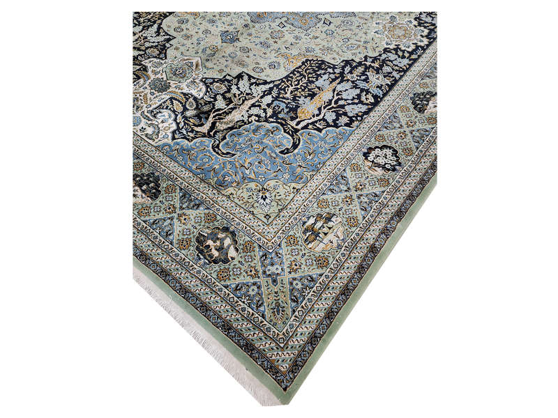 Green Persian Kashan Carpet - 400 x 300 CM