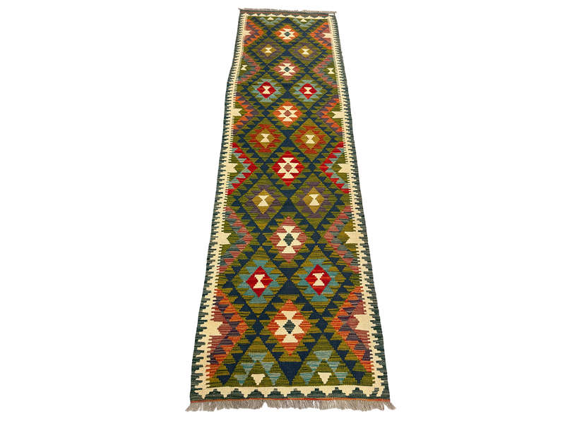 Stunning Afghan Maimana Kilim Runner - 285 x 84 CM
