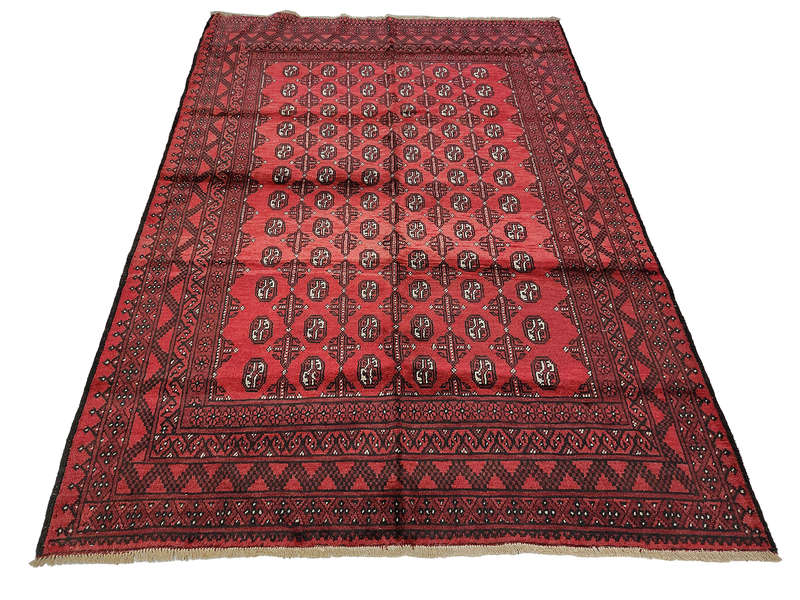 Gorgeous Red Afghan Handmade Carpet - 286 x 195 CM