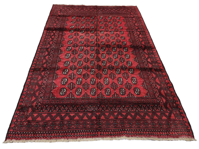 Gorgeous Red Afghan Handmade Carpet - 286 x 195 CM
