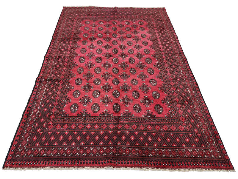 Gorgeous Red Afghan Handmade Carpet - 294 x 196 CM