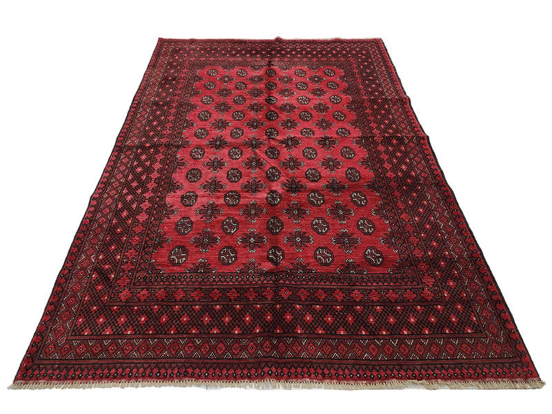 Gorgeous Red Afghan Handmade Carpet - 294 x 196 CM