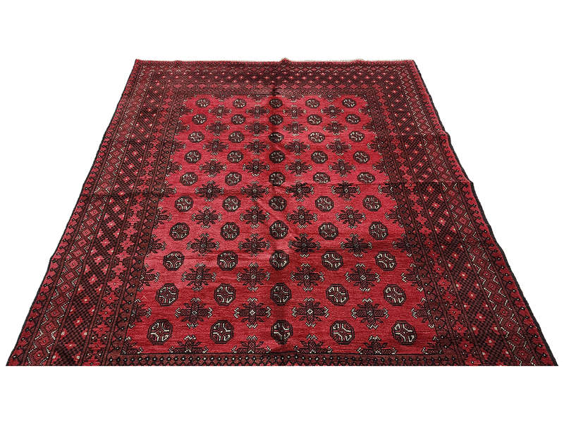 Gorgeous Red Afghan Handmade Carpet - 294 x 196 CM