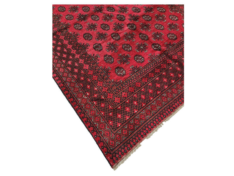 Gorgeous Red Afghan Handmade Carpet - 294 x 196 CM