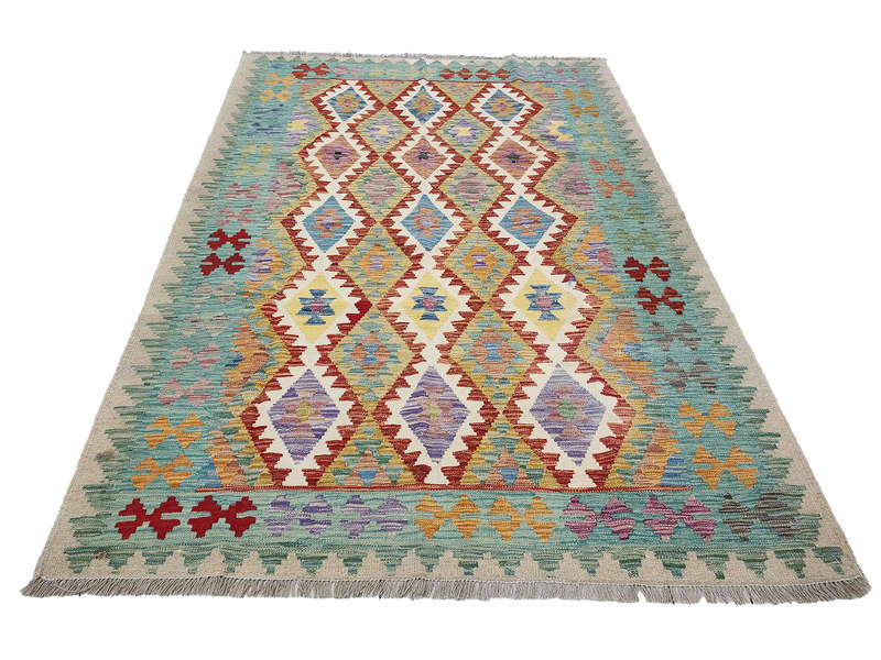 Gorgeous Afghan Handmade Choubi  Kilim 241 x 174 CM