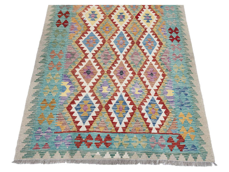 Gorgeous Afghan Handmade Choubi  Kilim 241 x 174 CM