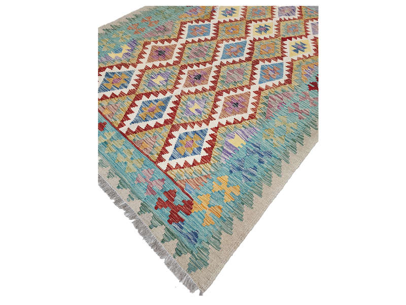 Gorgeous Afghan Handmade Choubi  Kilim 241 x 174 CM