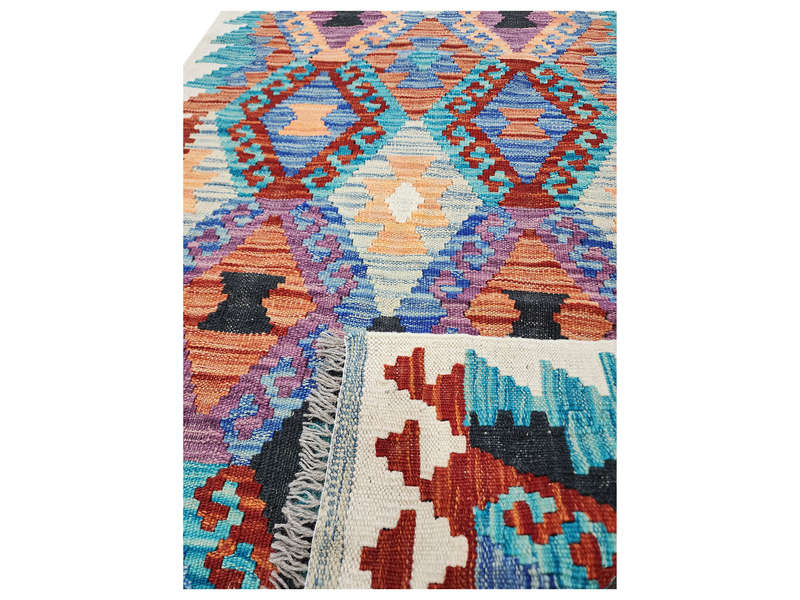Stunning Afghan Choubi kilim Runner 194 x 80 CM