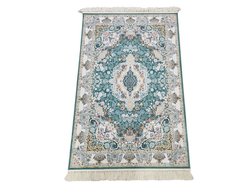 Persian Green Machine Made Carpet-180 x 120 CM