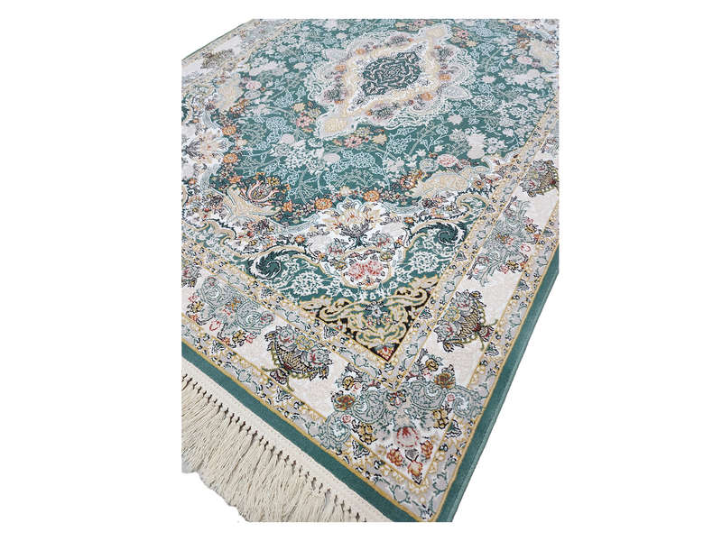 Persian Green Machine Made Carpet-180 x 120 CM
