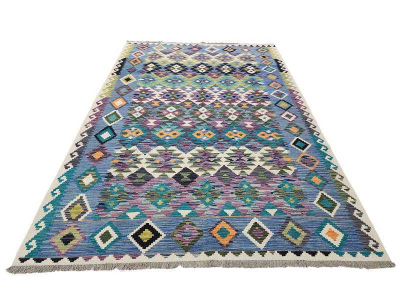 Afghan Choubi Rare Color Kilim 296 X 205 CM