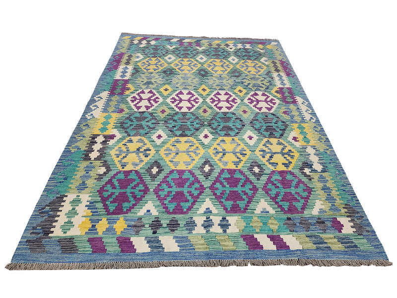 Stunning Afghan Handmade Choubi  Kilim 241 x 178 CM
