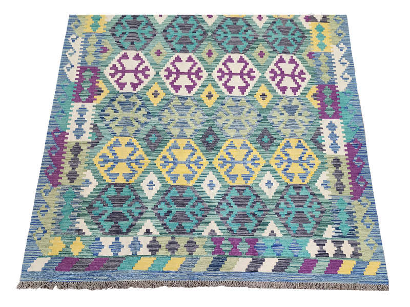 Stunning Afghan Handmade Choubi  Kilim 241 x 178 CM