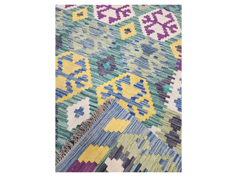 Stunning Afghan Handmade Choubi  Kilim 241 x 178 CM