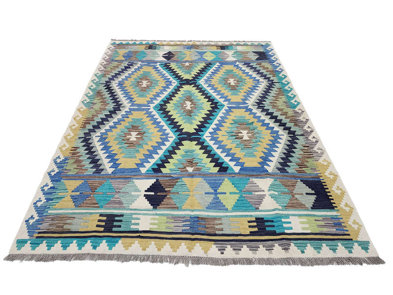 Gorgeous Afghan Handmade Choubi  Kilim 239 x 180 CM