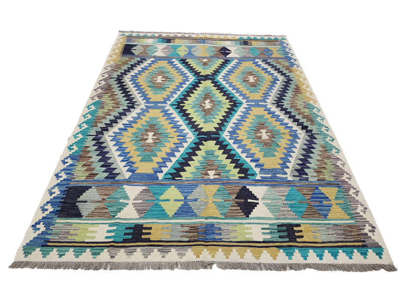 Gorgeous Afghan Handmade Choubi  Kilim 239 x 180 CM