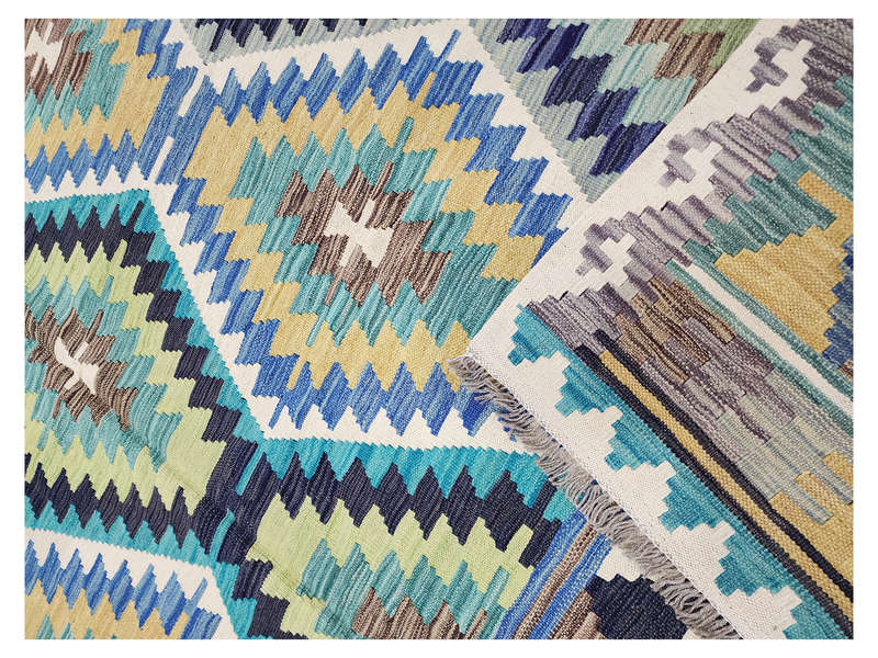 Gorgeous Afghan Handmade Choubi  Kilim 239 x 180 CM
