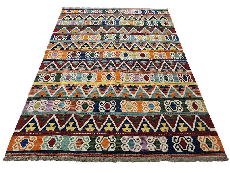 Gorgeous Afghan Handmade Choubi  Kilim 240 x 183 CM