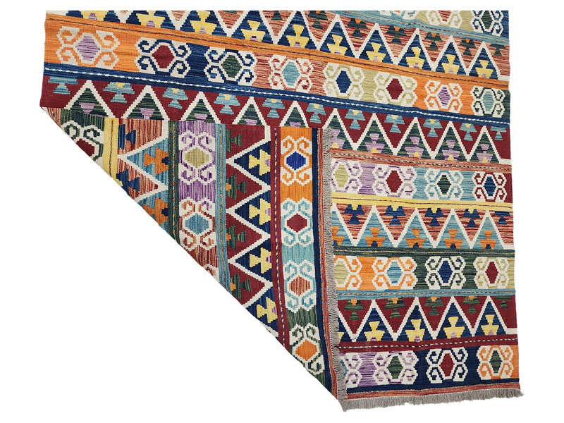 Gorgeous Afghan Handmade Choubi  Kilim 240 x 183 CM