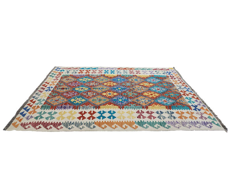 Beautiful Afghan Handmade Choubi  Kilim 215 x 163 CM