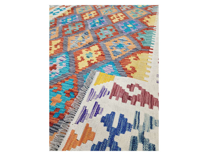 Beautiful Afghan Handmade Choubi  Kilim 215 x 163 CM