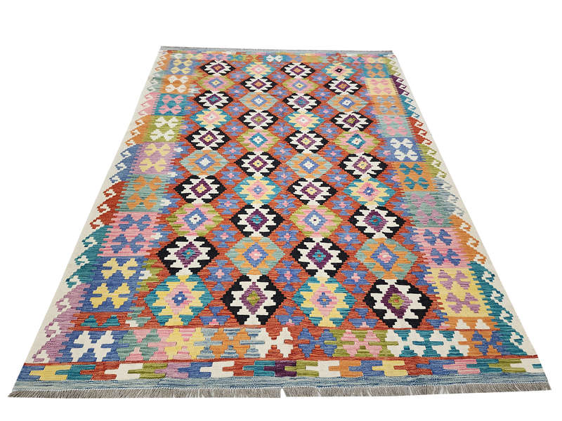 Gorgeous Afghan Handmade Choubi Kilim 291 X 210 CM