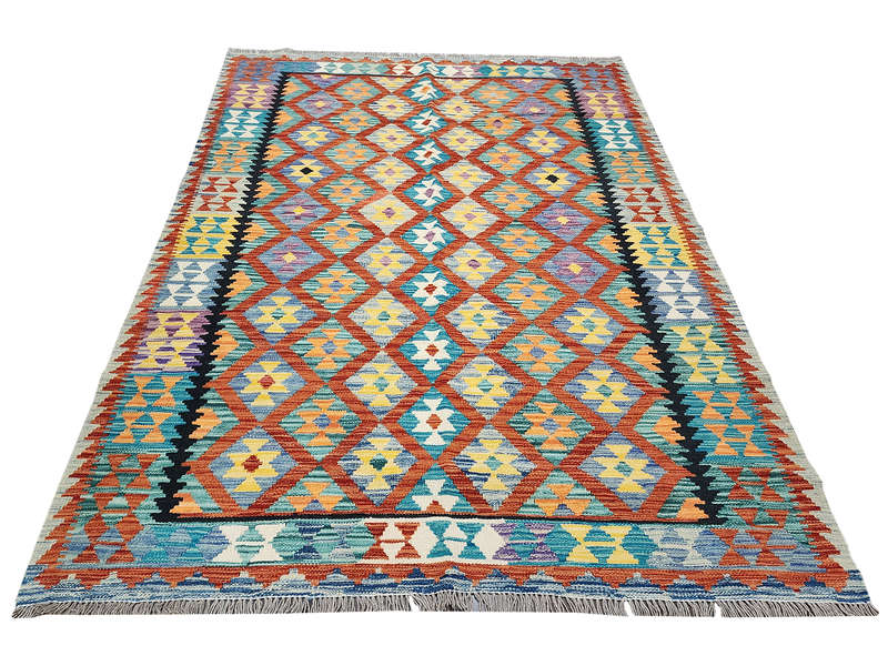 Beautiful Afghan Handwoven kilim 206 x 155 CM