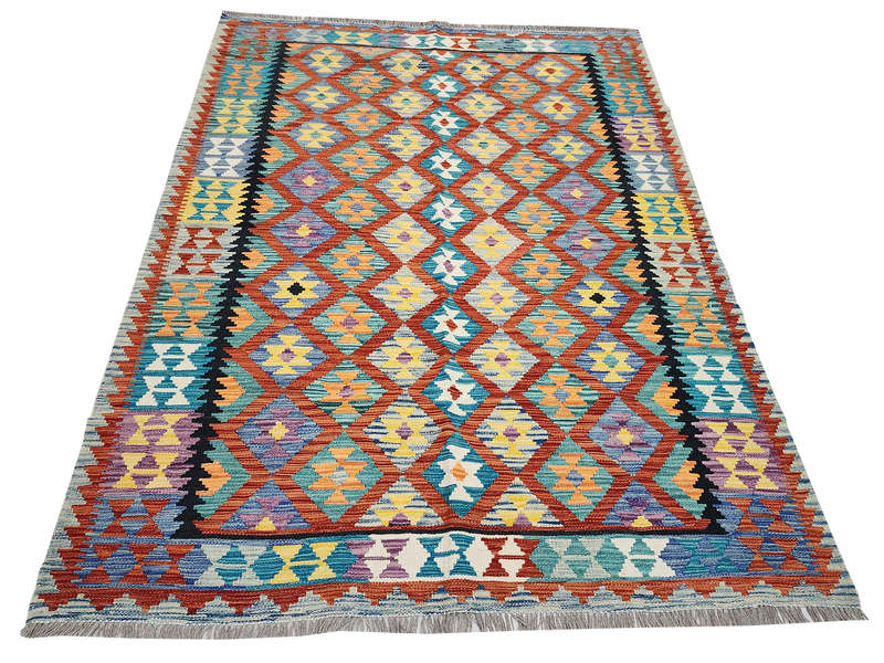 Beautiful Afghan Handwoven kilim 206 x 155 CM
