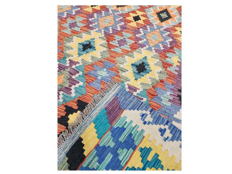 Gorgeous Afghan Handmade Choubi  Kilim 240 x 175 CM