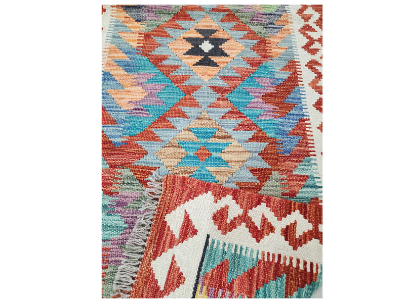 Stunning Afghan Choubi kilim Runner 199 x 72 CM