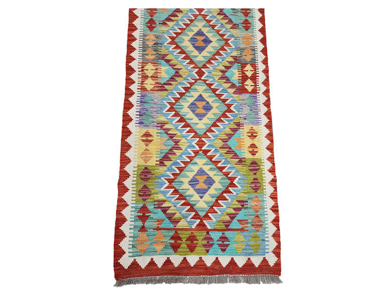 Stunning Afghan Choubi kilim Runner 195 x 76 CM