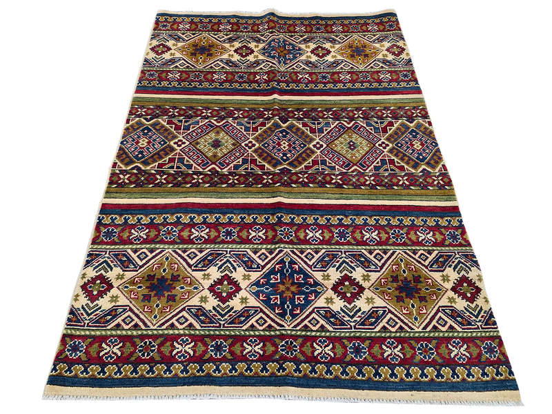 Gorgeous Afghan Handmade Carpet 182 x 125 CM
