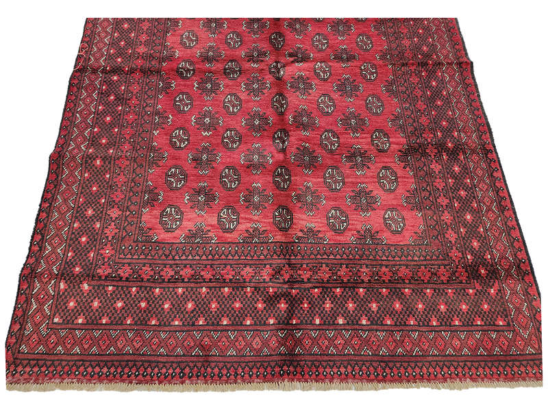 Red Afghan Handmade Carpet - 292 x 197 CM