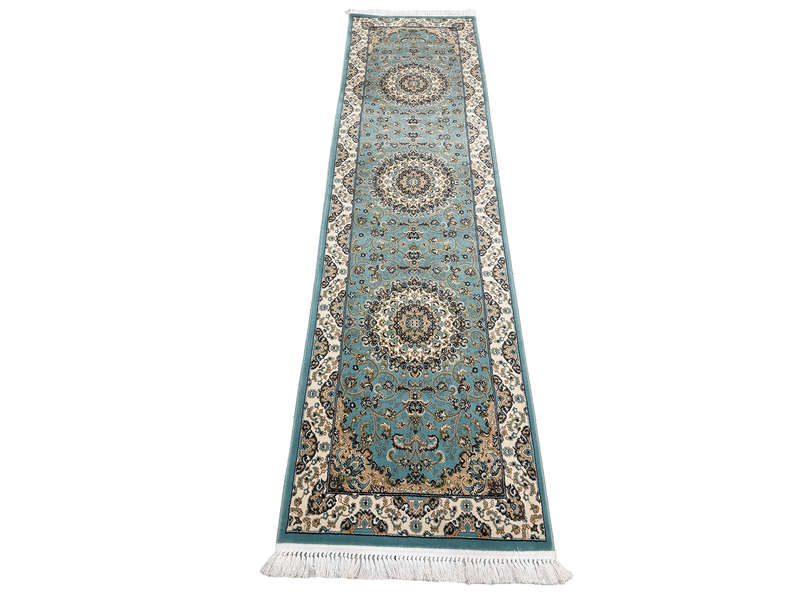 Blue-Turqoise Persian Style Passage Runner 300 x 80 CM
