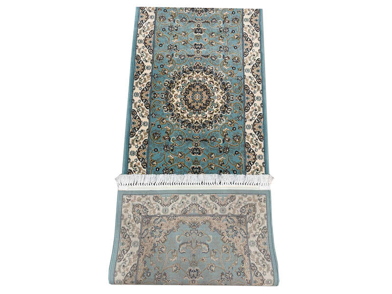 Blue-Turqoise Persian Style Passage Runner 300 x 80 CM