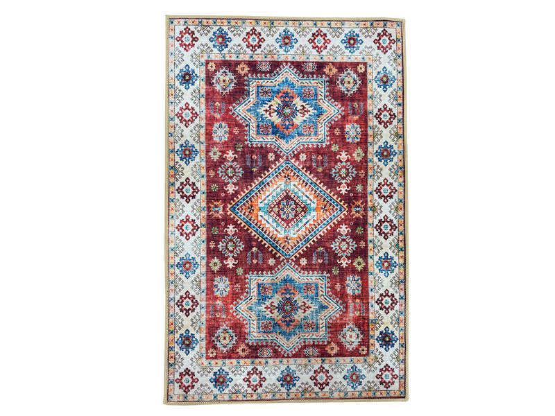 Small Kazac Style Velvet Machine Made Carpet - 80 x 50 CM