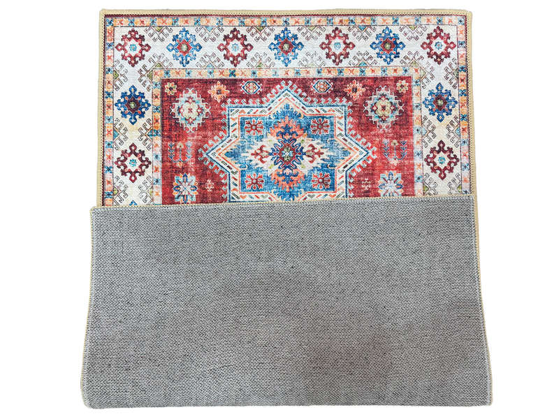 Small Kazac Style Velvet Machine Made Carpet - 80 x 50 CM