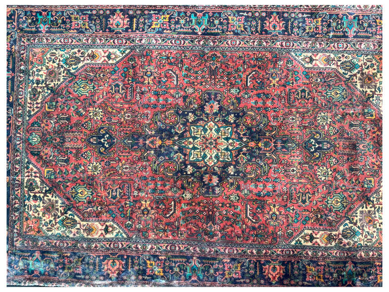 Small Persian Style Velvet Machine Made Carpet - 80 x 50 CM