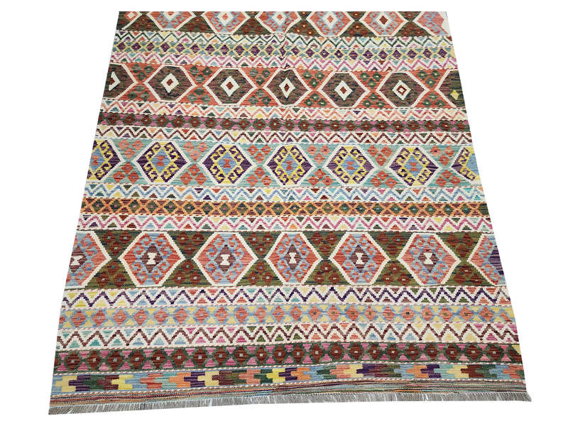 Fine Afghan Handwoven Choubi Kilim 230 x 183 CM