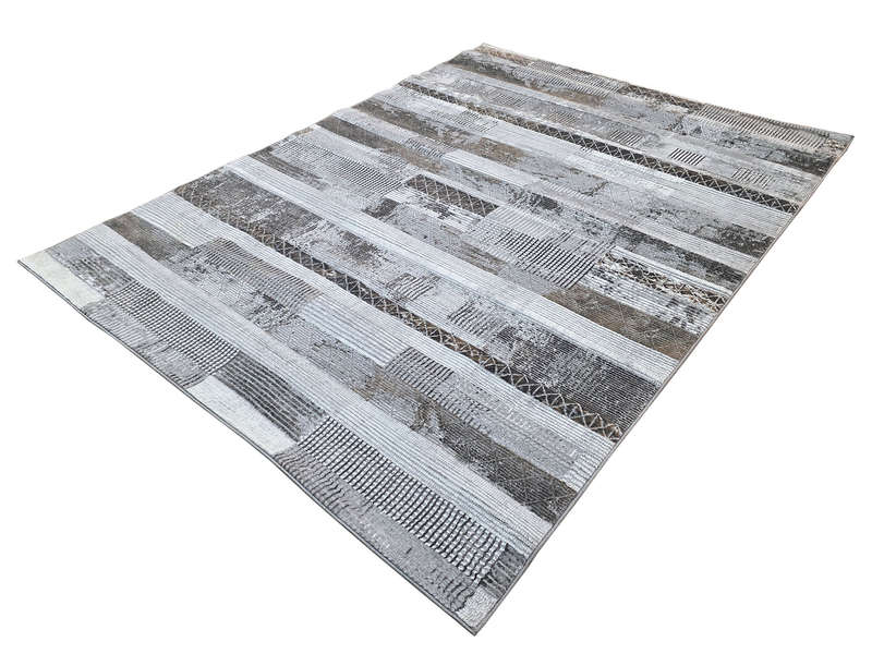 Grey Vintage Style Machine Made Carpet - 230 x 160 CM