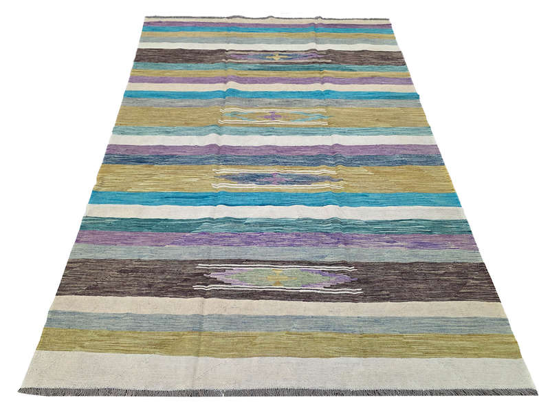 Multicolour Afghan Choubi Kilim 296 x 207 CM