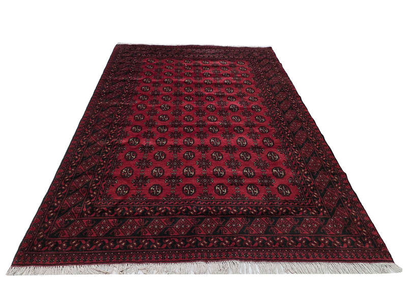 Fine Quality Red Afghan Handmade Carpet - 297 x 197 CM