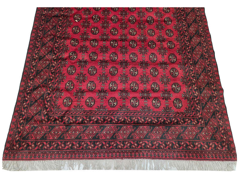 Fine Quality Red Afghan Handmade Carpet - 297 x 197 CM