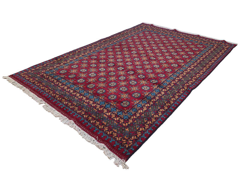 Stunning Afghan Bukhara Handmade Carpet - 304 x 204 CM