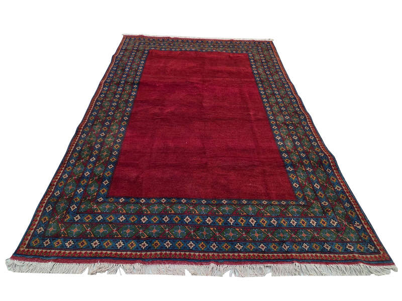 Incredible Afghan Kunduz Handmade Red Carpet - 302 x 199 CM