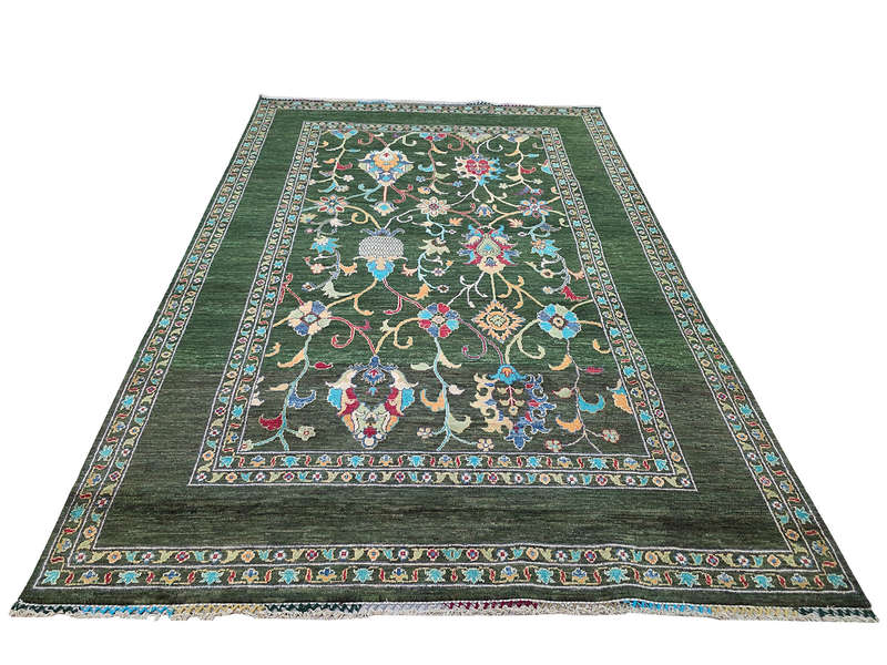 Top Quality Green Persian Handmade Carpet 295 x 200 CM