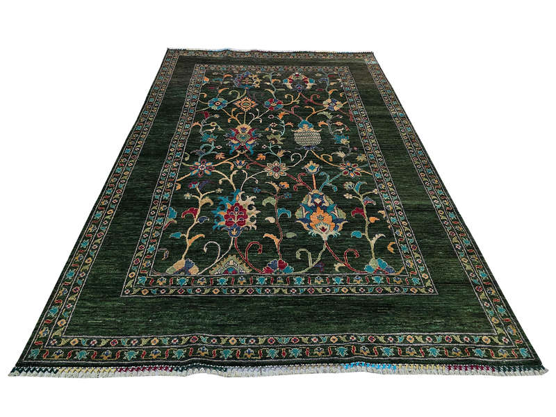 Top Quality Green Persian Handmade Carpet 295 x 200 CM