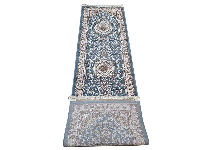 Stunning Blue Color Persian Style Runner 300 x 80 CM