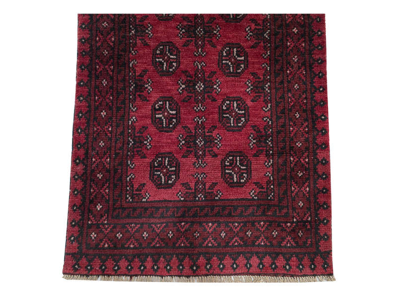 Fine Red Afghan Handmade Runner - 566 x 77 CM