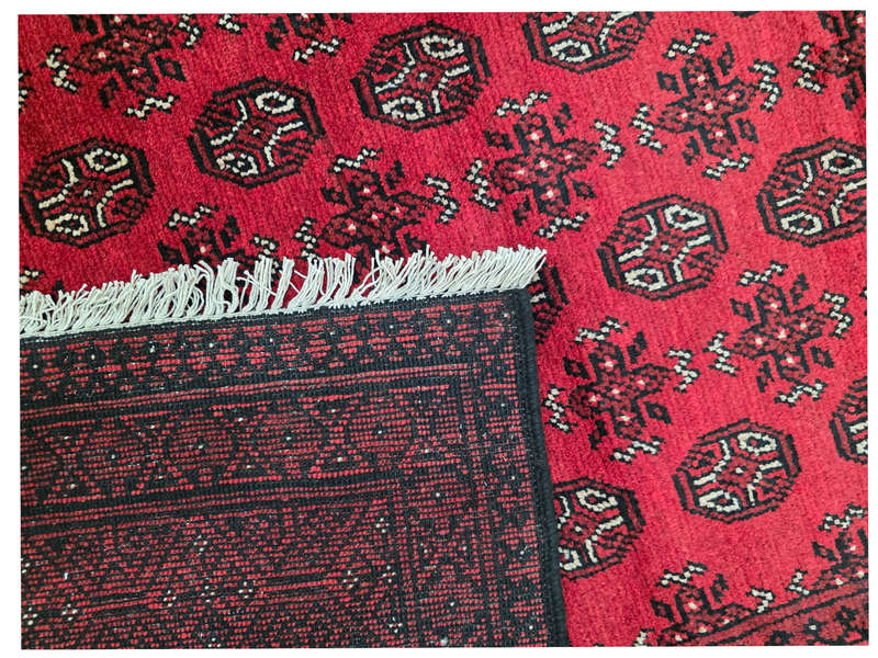 Fine Quality Red Afghan Handmade Carpet - 293 x 205 CM
